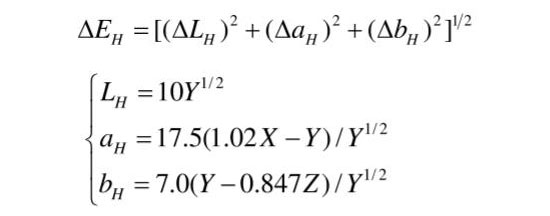 Hunter-Lab系統(tǒng)L，a，b值及色差公式